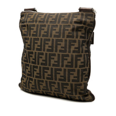 フェンディ ズッカ 斜め掛け ショルダーバッグ 7VA255 ブラウン キャンバス メンズ FENDI 【中古】