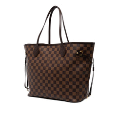 ルイ ヴィトン ダミエ ネヴァーフルMM ショルダーバッグ トートバッグ N51105 ブラウン PVC レザー レディース LOUIS VUITTON 中古