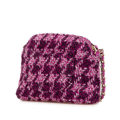 シャネル 2024年 イヤーズギフト チェーン 斜め掛け ミニショルダーバッグ パープル マルチカラー ツイード レディース CHANEL 【中古】