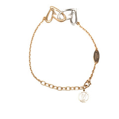 ルイ ヴィトン ブラスレ ハート フォーリンラブ ブレスレット M00466 ゴールド シルバー メッキ メタル レディース LOUIS VUITTON 【中古】