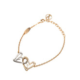 ルイ ヴィトン ブラスレ ハート フォーリンラブ ブレスレット M00466 ゴールド シルバー メッキ メタル レディース LOUIS VUITTON 【中古】