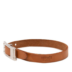 エルメス ケリー アルディオン ブレスレット ブラウン シルバー金具 レザー メタル レディース HERMES 【中古】