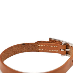 エルメス ケリー アルディオン ブレスレット ブラウン シルバー金具 レザー メタル レディース HERMES 【中古】