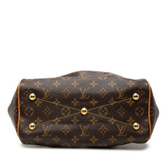 ルイ ヴィトン モノグラム ティヴォリPM ハンドバッグ M40143 ブラウン PVC レザー レディース LOUIS VUITTON 【中古】
