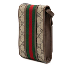 グッチ GGスプリーム オフィディア 斜め掛け ショルダーバッグ 625757 ベージュ ブラウン PVC レザー レディース GUCCI 【中古】