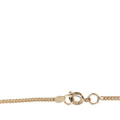 シャネル ココマーク ハート キー チェーン ペンダント ネックレス 02P刻印 ゴールド メッキ ラインストーン レディース CHANEL 中古