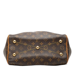 ルイ ヴィトン モノグラム ティヴォリPM ハンドバッグ M40143 ブラウン PVC レザー レディース LOUIS VUITTON 【中古】