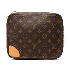 ルイ ヴィトン モノグラム ホライゾン ポーチ M42663 ブラウン PVC レザー レディース LOUIS VUITTON 【中古】
