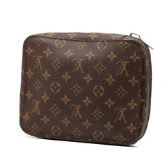 ルイ ヴィトン モノグラム ホライゾン ポーチ M42663 ブラウン PVC レザー レディース LOUIS VUITTON 【中古】