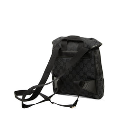 グッチ GGキャンバス リュック バックパック 019 0352 ブラック キャンバス レザー レディース GUCCI 【中古】