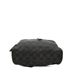 グッチ GGキャンバス リュック バックパック 019 0352 ブラック キャンバス レザー レディース GUCCI 【中古】