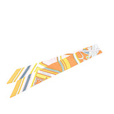 エルメス ツイリー Washington's Carriage ジョージワシントンの馬車 スカーフ オレンジ マルチカラー シルク レディース HERMES 【中古】