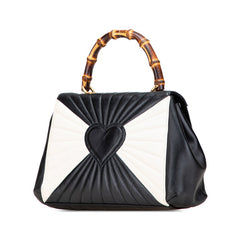 グッチ バンブー クイーンマーガレット ハンドバッグ ショルダーバッグ 2WAY 476531 ブラック ほ レザー レディース GUCCI 【中古】