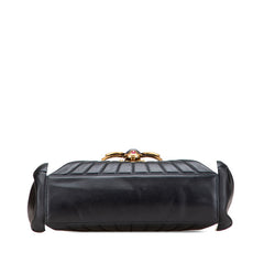 グッチ バンブー クイーンマーガレット ハンドバッグ ショルダーバッグ 2WAY 476531 ブラック ほ レザー レディース GUCCI 【中古】