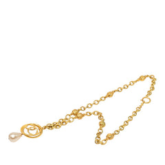 シャネル ココマーク ヴィンテージ ネックレス 28 ゴールド メッキ フェイクパール レディース CHANEL 【中古】
