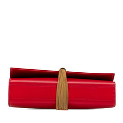 サンローラン ケイト YSLロゴ チェーンショルダーバッグ レッド ゴールド レザー レディース SAINT LAURENT 【中古】