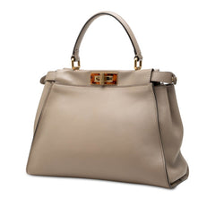 フェンディ ピーカブー ミディアム ハンドバッグ ショルダーバッグ 2WAY 8BN290 ベージュ レザー レディース FENDI 中古