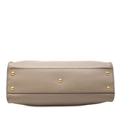 フェンディ ピーカブー ミディアム ハンドバッグ ショルダーバッグ 2WAY 8BN290 ベージュ レザー レディース FENDI 中古