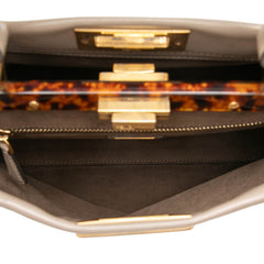 フェンディ ピーカブー ミディアム ハンドバッグ ショルダーバッグ 2WAY 8BN290 ベージュ レザー レディース FENDI 中古