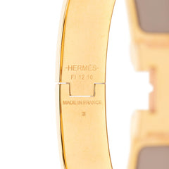 エルメス クリックH PM ブレスレット ゴールド グレージュ メッキ エナメル レディース HERMES 【中古】