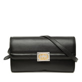 グッチ インターロッキングG 斜め掛け ショルダーバッグ 628521 ブラック レザー レディース GUCCI 【中古】