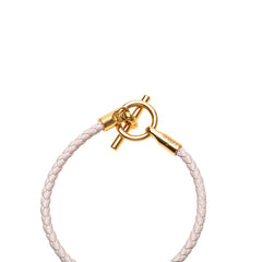 エルメス グレナン ブレスレット ピンク ゴールド レザー メッキ レディース HERMES 【中古】