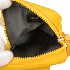 フェンディ FFロゴ ショルダーバッグ 7AS056 イエロー ナイロン レザー レディース FENDI 【中古】