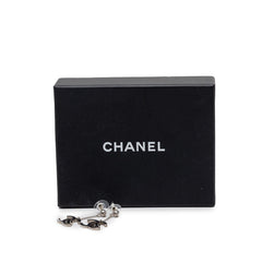 シャネル ココマーク ピアス 05P シルバー ブラック メタル ストーン レディース CHANEL 【中古】