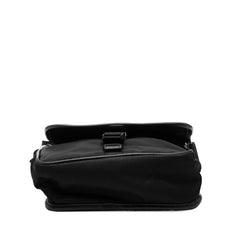 プラダ 三角ロゴプレート 斜め掛け ショルダーバッグ ブラック ナイロン レザー メンズ PRADA 【中古】