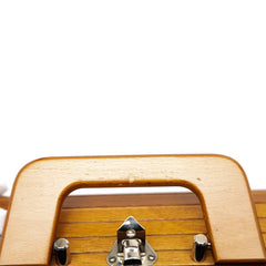 シャネル ココマーク ハンドバッグ バニティバッグ ブラウン ブラック ウッド レザー レディース CHANEL 【中古】