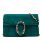 グッチ ディオニュソス 斜め掛け チェーン ショルダーバッグ 476432 ブルー系 ベルベット レディース GUCCI 【中古】