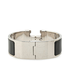 エルメス クリッククラックH PM ブレスレット シルバー ブラック メタル レディース HERMES 【中古】