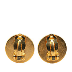 シャネル ヴィンテージ ココマーク イヤリング ゴールド ブラウン メッキ レディース CHANEL 【中古】