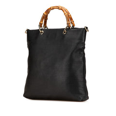 グッチ バンブー ハンドバッグ ショルダーバッグ 2WAY 323663 ブラック レザー レディース GUCCI 【中古】