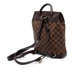 ルイ ヴィトン ダミエ エベヌ ソーホー リュック バックパック N51132 ブラウン PVC レザー レディース LOUIS VUITTON 中古