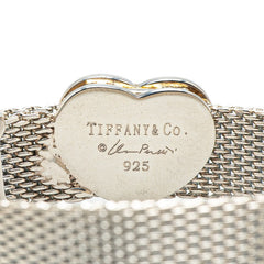 ティファニー サマセットハート メッシュ バングル シルバー SV925 シルバー レディース TIFFANY&Co. 【中古】