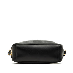 プラダ 三角ロゴプレート 斜め掛け ショルダーバッグ ブラック レザー レディース PRADA 【中古】