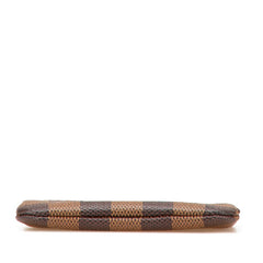 ルイ ヴィトン ダミエ ポシェット クレ コインケース キーケース 小銭入れ N62658 ブラウン PVC レザー レディース LOUIS VUITTON 【中古】