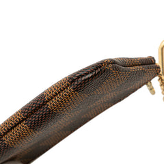 ルイ ヴィトン ダミエ ポシェット クレ コインケース キーケース 小銭入れ N62658 ブラウン PVC レザー レディース LOUIS VUITTON 【中古】