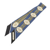 エルメス ツイリー Lift Profile リフト プロフィール マリン スカーフ ブルー マルチカラー シルク レディース HERMES 【中古】