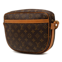 ルイ ヴィトン モノグラム ジュヌフィーユGM 斜め掛け ショルダーバッグ M51225 ブラウン PVC レザー レディース LOUIS VUITTON 【中古】