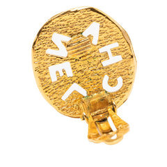 シャネル プレート ロゴ イヤリング ゴールド メッキ レディース CHANEL 【中古】