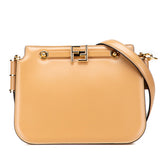 フェンディ タッチ 斜め掛け ショルダーバッグ 8BT319 ベージュ カーフ カーフレザー レディース FENDI 【中古】