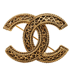 シャネル ヴィンテージ ココマーク ブローチ ゴールド メッキ レディース CHANEL 【中古】