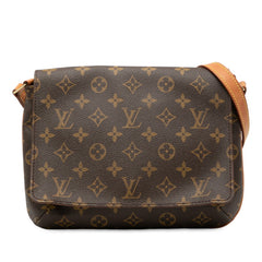 ルイ ヴィトン モノグラム ミュゼット タンゴ ショート ショルダーバッグ M51257 ブラウン PVC レザー レディース LOUIS VUITTON 【中古】