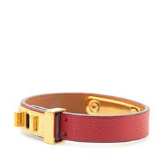 エルメス アスドゥクール T2 ブレスレット レッド スイフト メッキ レディース HERMES 中古