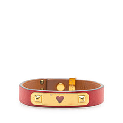エルメス アスドゥクール T2 ブレスレット レッド スイフト メッキ レディース HERMES 中古