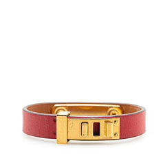 エルメス アスドゥクール T2 ブレスレット レッド スイフト メッキ レディース HERMES 中古