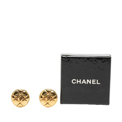 シャネル ココマーク ヴィンテージ ラウンド イヤリング ゴールド メッキ レディース CHANEL 中古