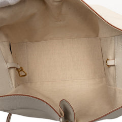 ロエベ アナグラム ハンモック スモール ハンドバッグ ショルダーバッグ ドローストリング 2WAY ホワイト レザー レディース LOEWE 【中古】